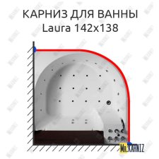 Карниз для ванны Doctor Jet Laura 142х138 Усиленный 20 мм MrKARNIZ