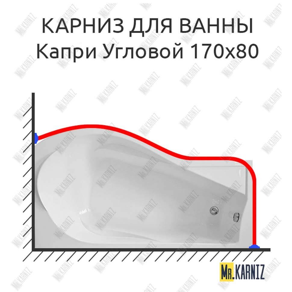 Карниз для ванны Bas Капри Угловой 170х80 Усиленный 20 мм MrKARNIZ Карниз для ванны Bas Капри Угловой 170х80 Усиленный 20 мм MrKARNIZ