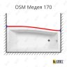 Карниз для ванны Osm Медея Передний борт 170х81 Усиленный 20 мм MrKARNIZ фото 1